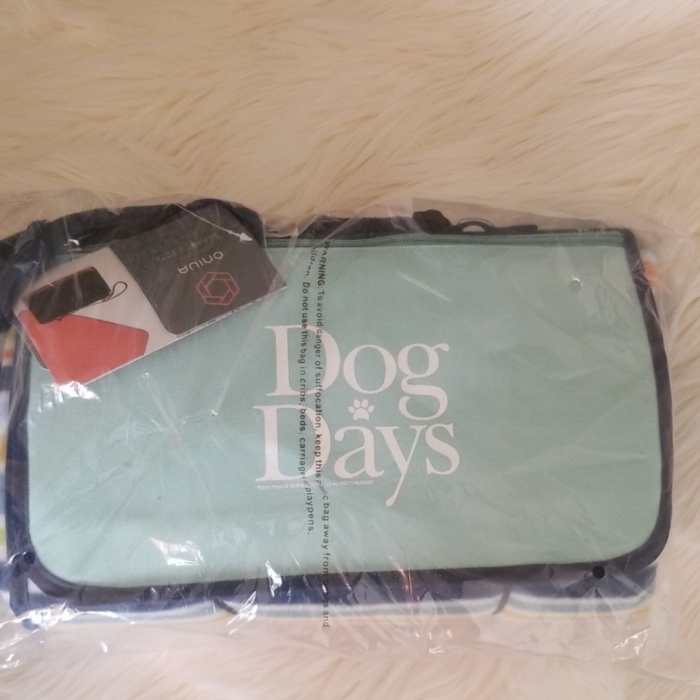 Oniva Cute Dog Days Striped Picnic Blanket